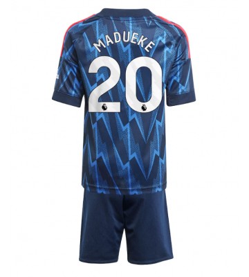 Arsenal Noni Madueke #20 Borta Kläder Barn 2025-26 Kortärmad (+ Korta byxor)